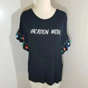 {Charming Charlie} Vacation Mode Tassle Top